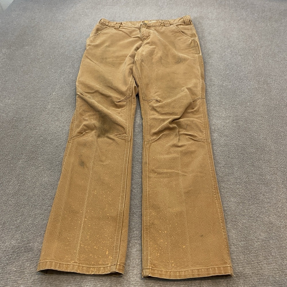 Carhartt Pants Mens 33x32 Brown Y2K Grunge Duck Utility Carpenter Distressed‎